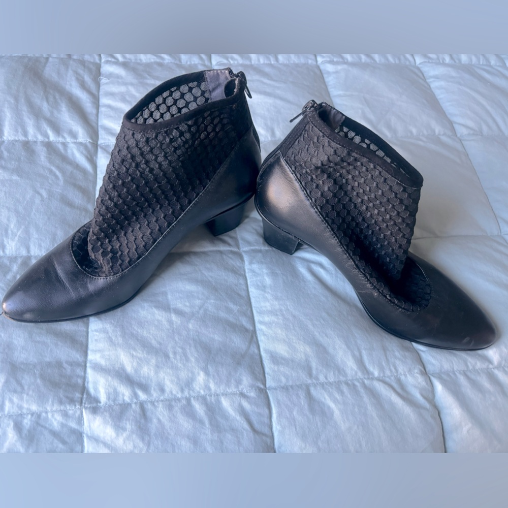 Zip up bootie pumps by Lori Goldstein